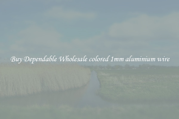 Buy Dependable Wholesale colored 1mm aluminium wire
