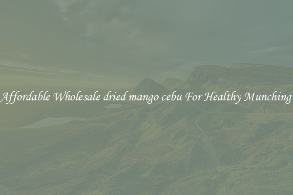 Affordable Wholesale dried mango cebu For Healthy Munching 