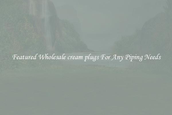 Featured Wholesale cream plugs For Any Piping Needs