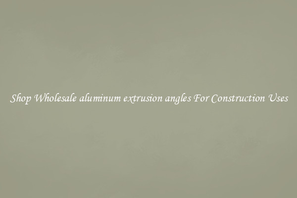 Shop Wholesale aluminum extrusion angles For Construction Uses
