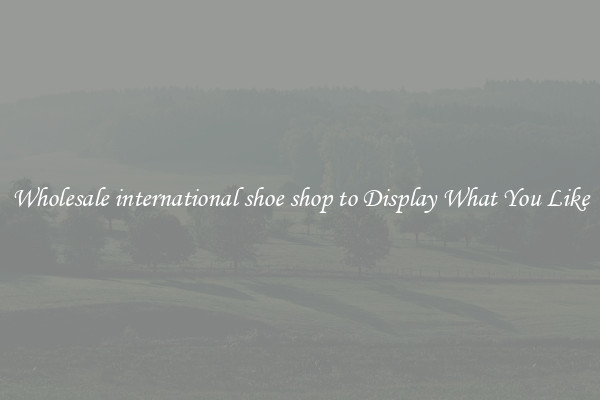 Wholesale international shoe shop to Display What You Like
