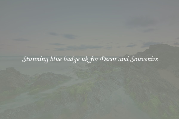Stunning blue badge uk for Decor and Souvenirs