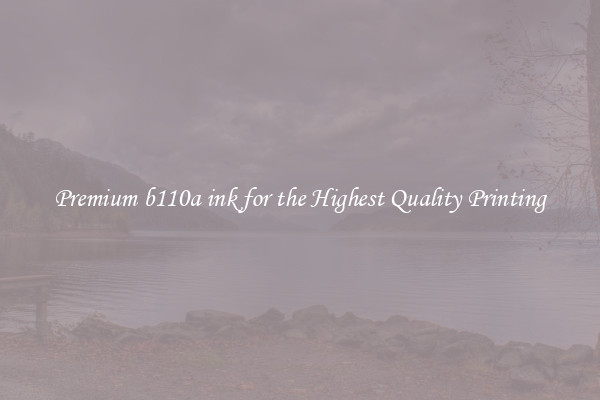 Premium b110a ink for the Highest Quality Printing