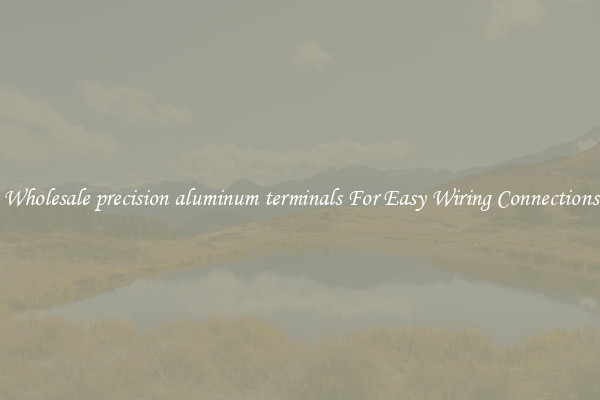 Wholesale precision aluminum terminals For Easy Wiring Connections