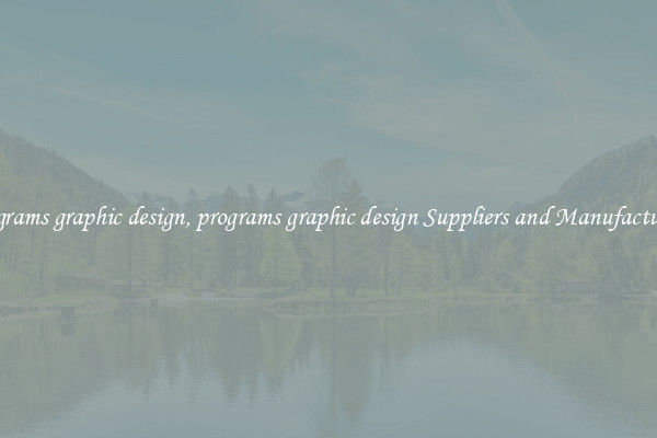 programs graphic design, programs graphic design Suppliers and Manufacturers