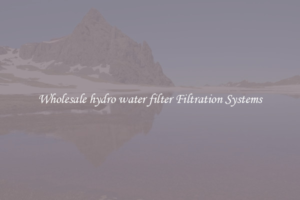 Wholesale hydro water filter Filtration Systems