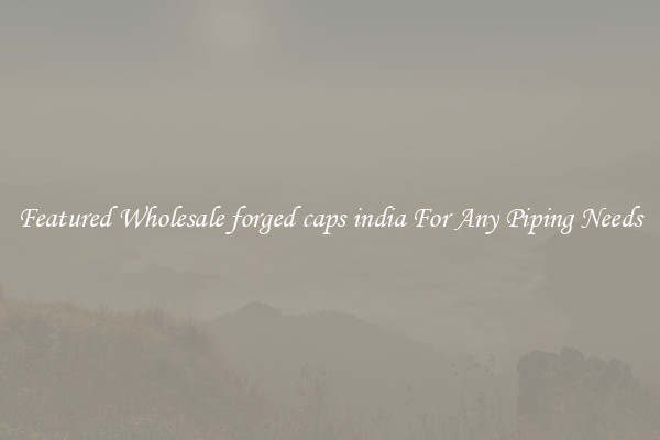 Featured Wholesale forged caps india For Any Piping Needs