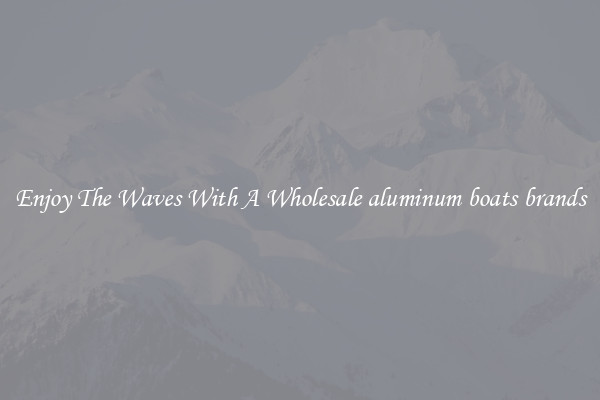 Enjoy The Waves With A Wholesale aluminum boats brands