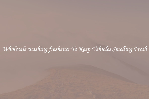Wholesale washing freshener To Keep Vehicles Smelling Fresh