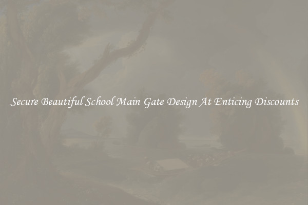 Secure Beautiful School Main Gate Design At Enticing Discounts
