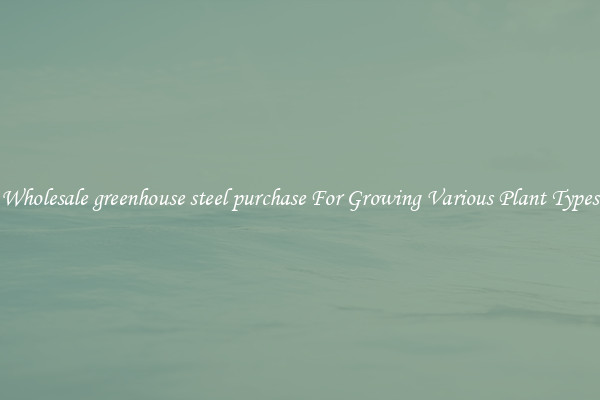 Wholesale greenhouse steel purchase For Growing Various Plant Types