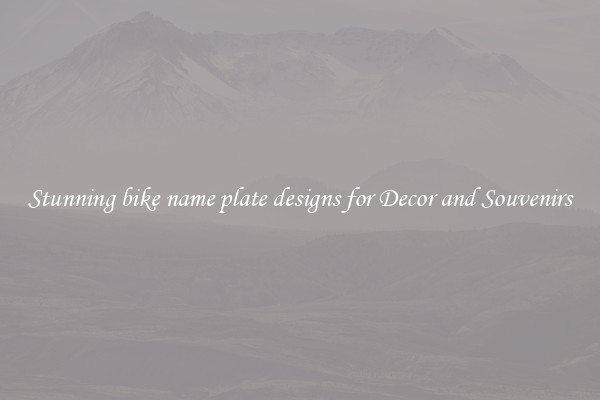 Stunning bike name plate designs for Decor and Souvenirs