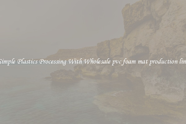 Simple Plastics Processing With Wholesale pvc foam mat production line